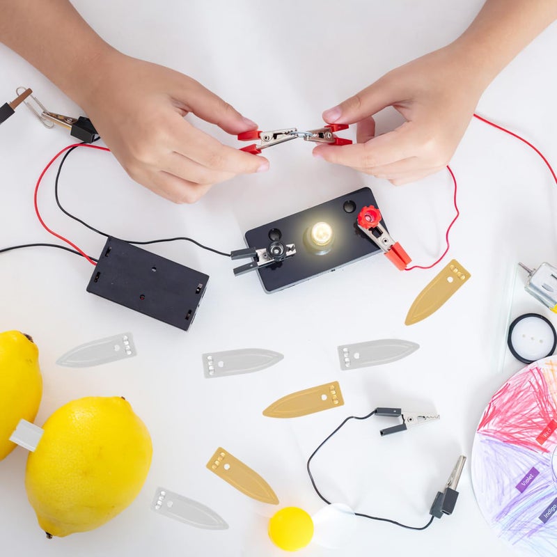 PartyKindom Fruit Battery Science Experiment Materials: 30pcs Zinc Copper Electrode Strip Rods for School Sciences Project Home Teaching Education Subject - Image 2